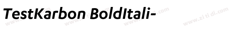 TestKarbon BoldItali字体转换 TestKarbon BoldItali字体转换